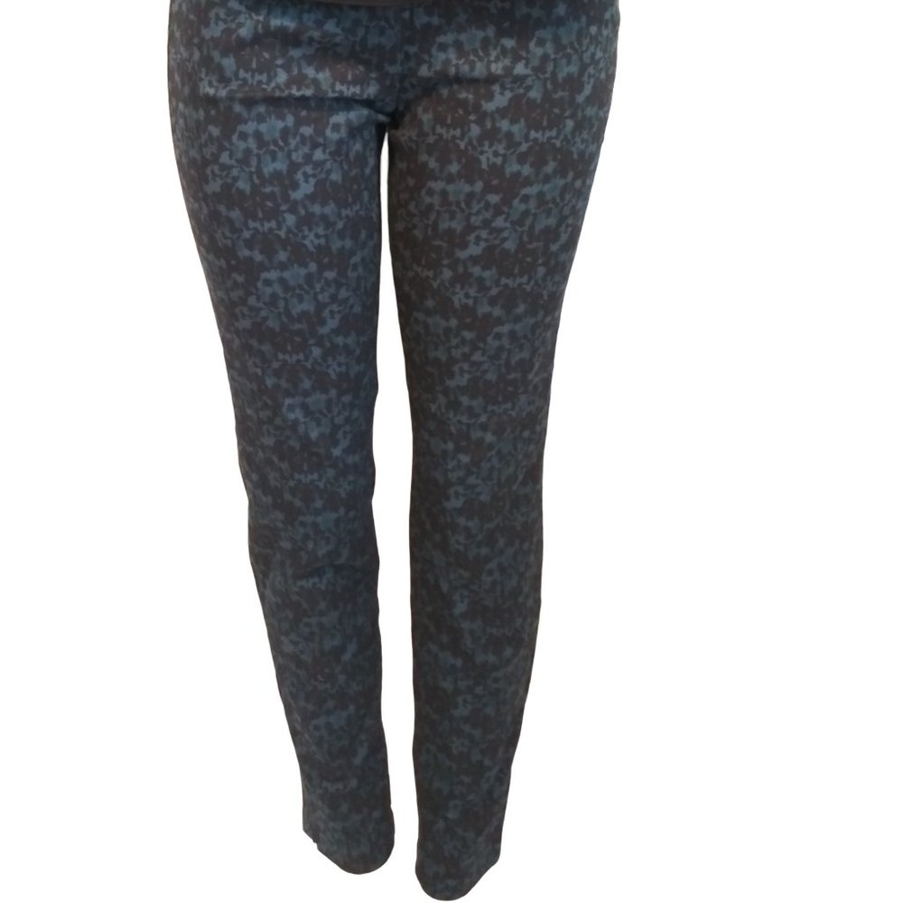 Black & Teal H&M Slim Pants Skinny Trouser